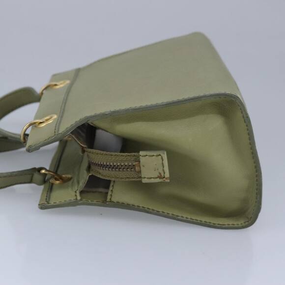 CELINE Hand Bag Leather Khaki - Picture 4 of 12